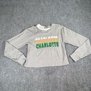 U-Trau Caitlin Crop Sweatshirt Women S Gray UNC Charlotte‎ 49ers Collegiate USA